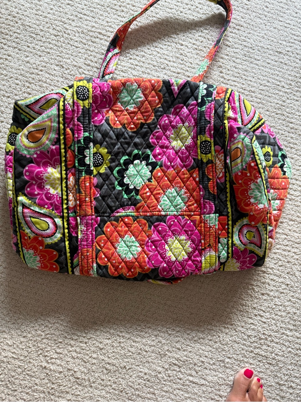 Vera Bradley small duffel in Ziggy Zinnia - Picture 4 of 4
